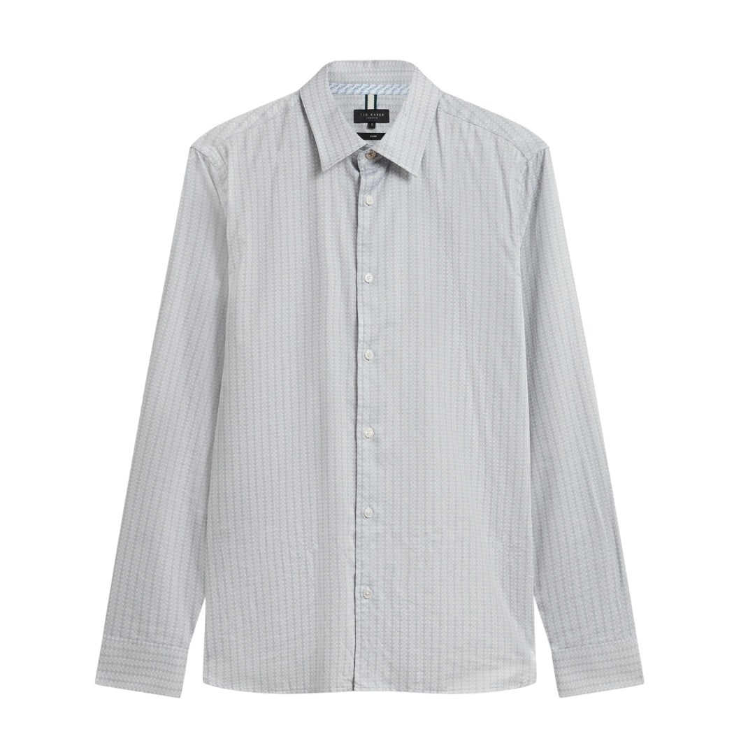 Ted Baker MMA TAMASO LS Slim Herringbone Print Geo 6