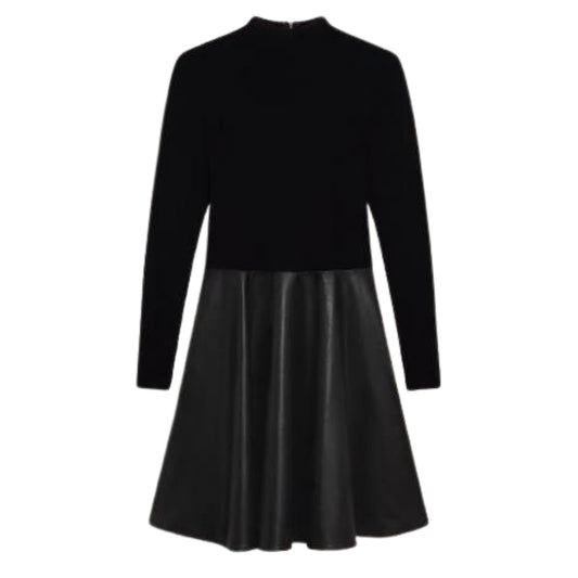 Ted Baker Midi Dress With Faux Leather Skirt
