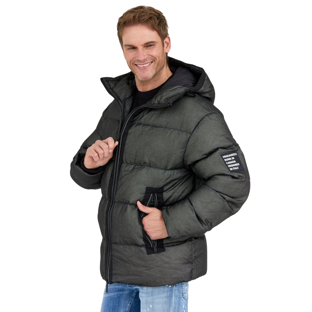 DSQUARED2 Faded Black Puffer Down Jacket W32
