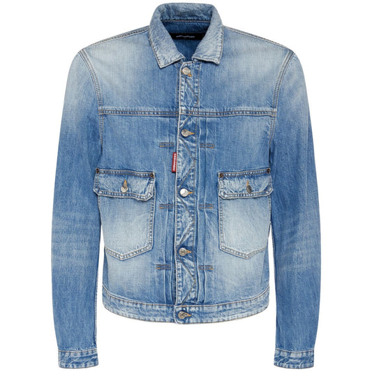 Dsquared2 Heritage Boxy Denim Jacket Navy Blue W32
