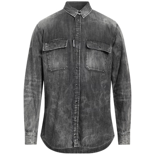 DSQUARED2 Regular Fit Faded Black Denim Shirt W32
