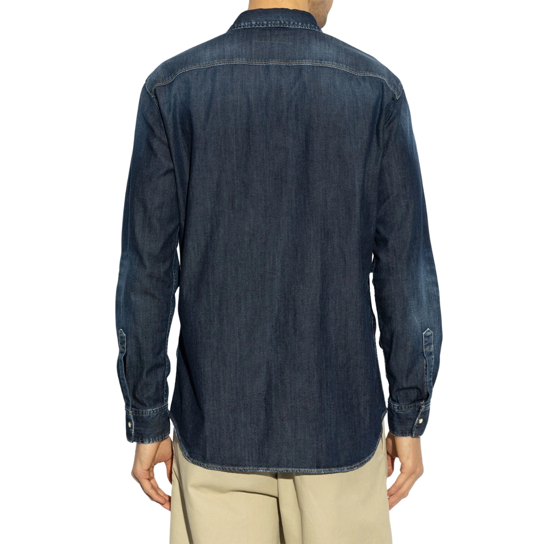 Dsquared2 Dark Wash Tab Shirt Navy Blue W30
