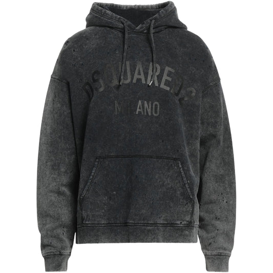 DSQUARED2 Milano Destroyed Faded Look Grey Hoodie S