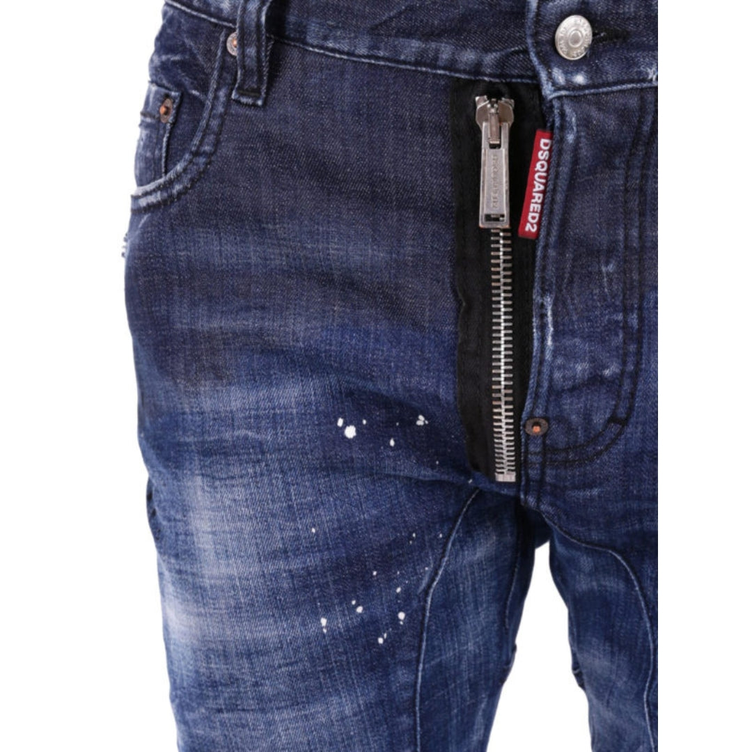Dsquared2 Tidy Biker Jean Dark Blue Denim Pants W42