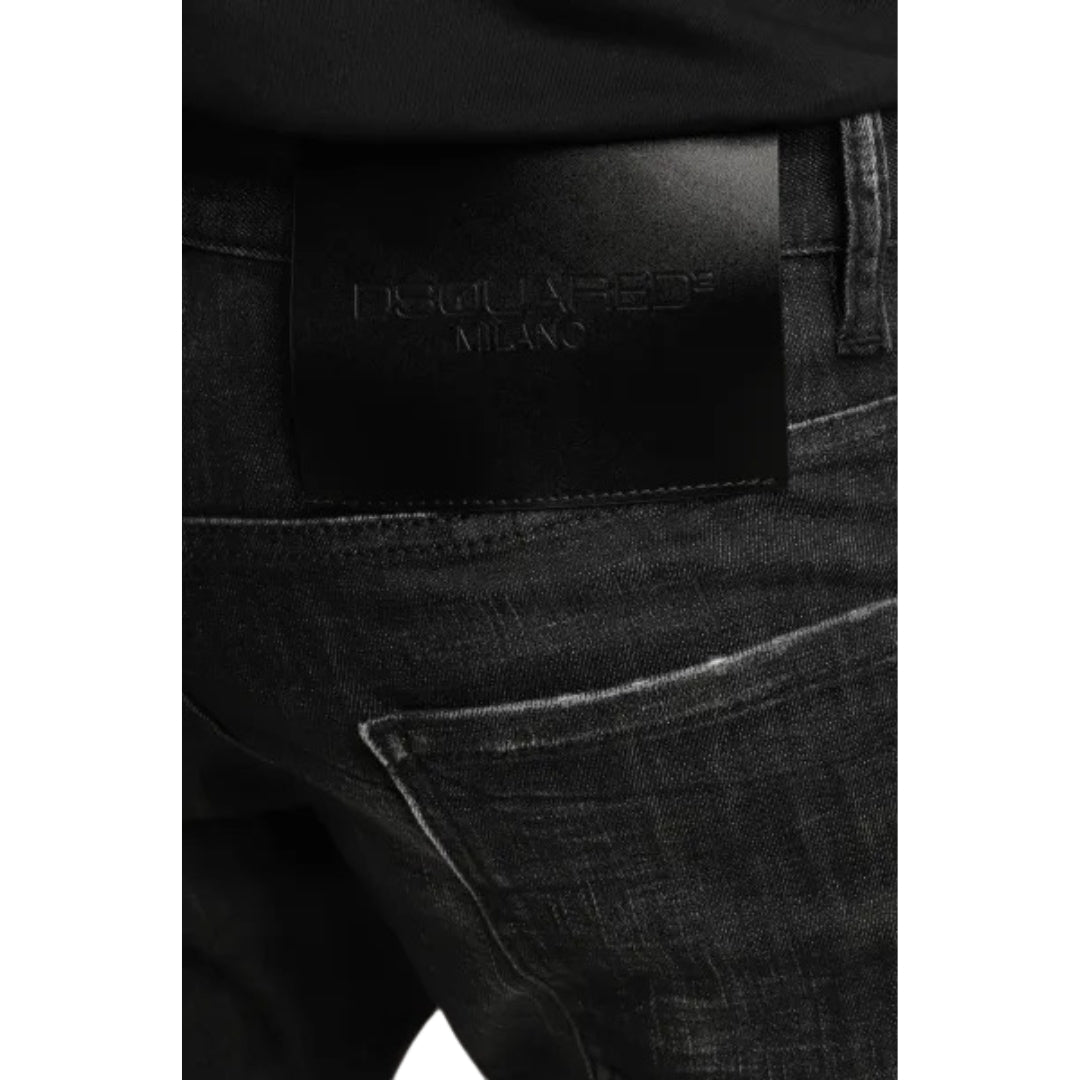 Dsquared2 Sexy Twist Jean Black Denim Pants W32