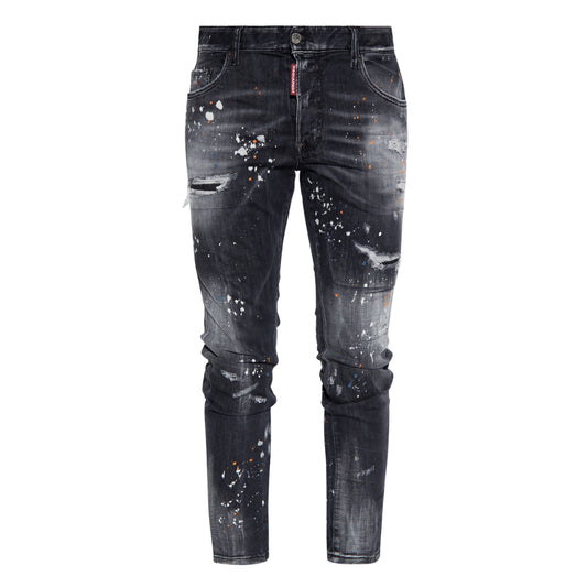 Dsquared2 Super Twinky Jean Black Ripped Denim Pants W38