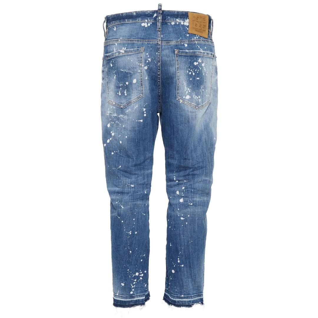 Dsquared2 Medium Sea Salt Wash Bro Jeans Navy Blue W30