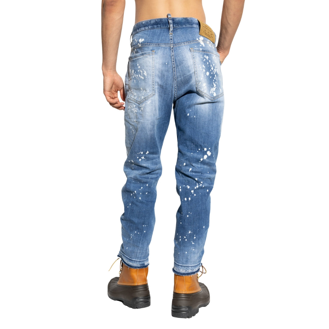 Dsquared2 Medium Sea Salt Wash Bro Jeans Navy Blue W30