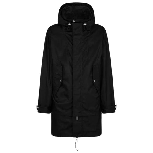 DSQUARED2 Fish Tail Long Black Parka Jacket W36