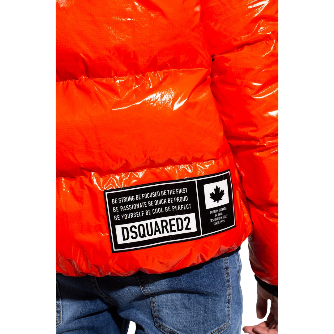 DSQUARED2 S74AM1201 S54056 DOWN JACKET 187 ORANGE BLOUSON Mens 48