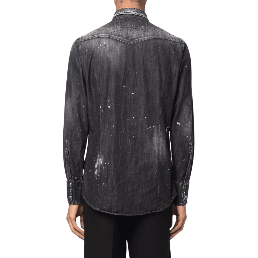 Dsquared2 Classic Western Shirt Black Denim Shirt