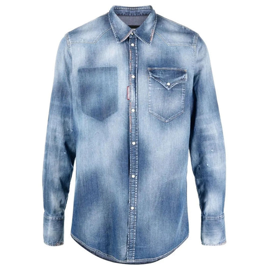 Dsquared2 Classic Western Shirt Blue Denim Shirt