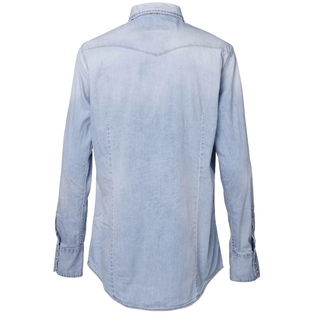 DSQUARED2 Classic Western Faded Denim Blue Shirt W30