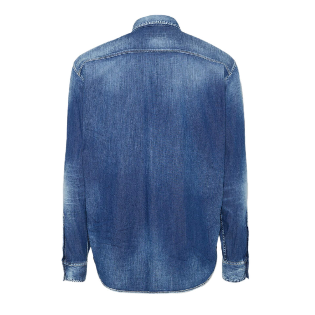 Dsquared2 Relax Dan Worker Pocket Shirt Navy Blue W32