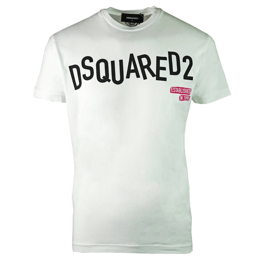 Dsquared2 Distorted Logo Cool Fit White T-Shirt