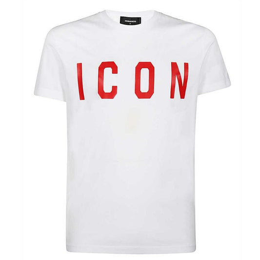 Dsquared2 ICON Red Print White T-Shirt