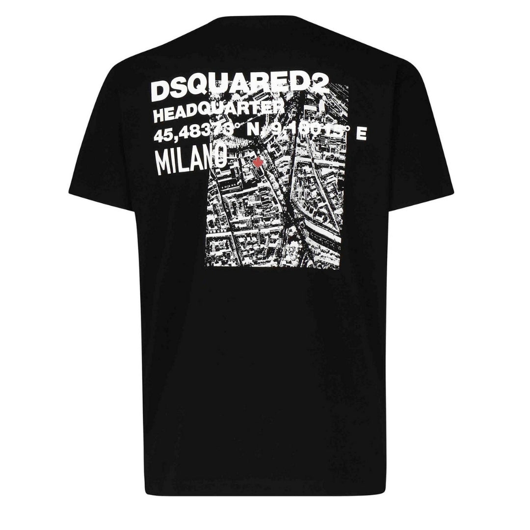 Dsquared2 Ceresio Map Cool Fit T-Shirt Black S