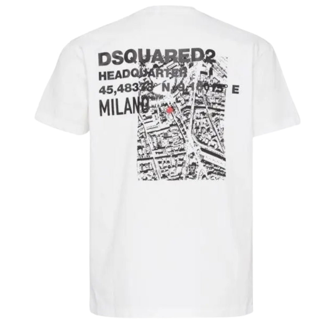 DSQUARED2 Cool Fit Headquarters White  T-Shirt S