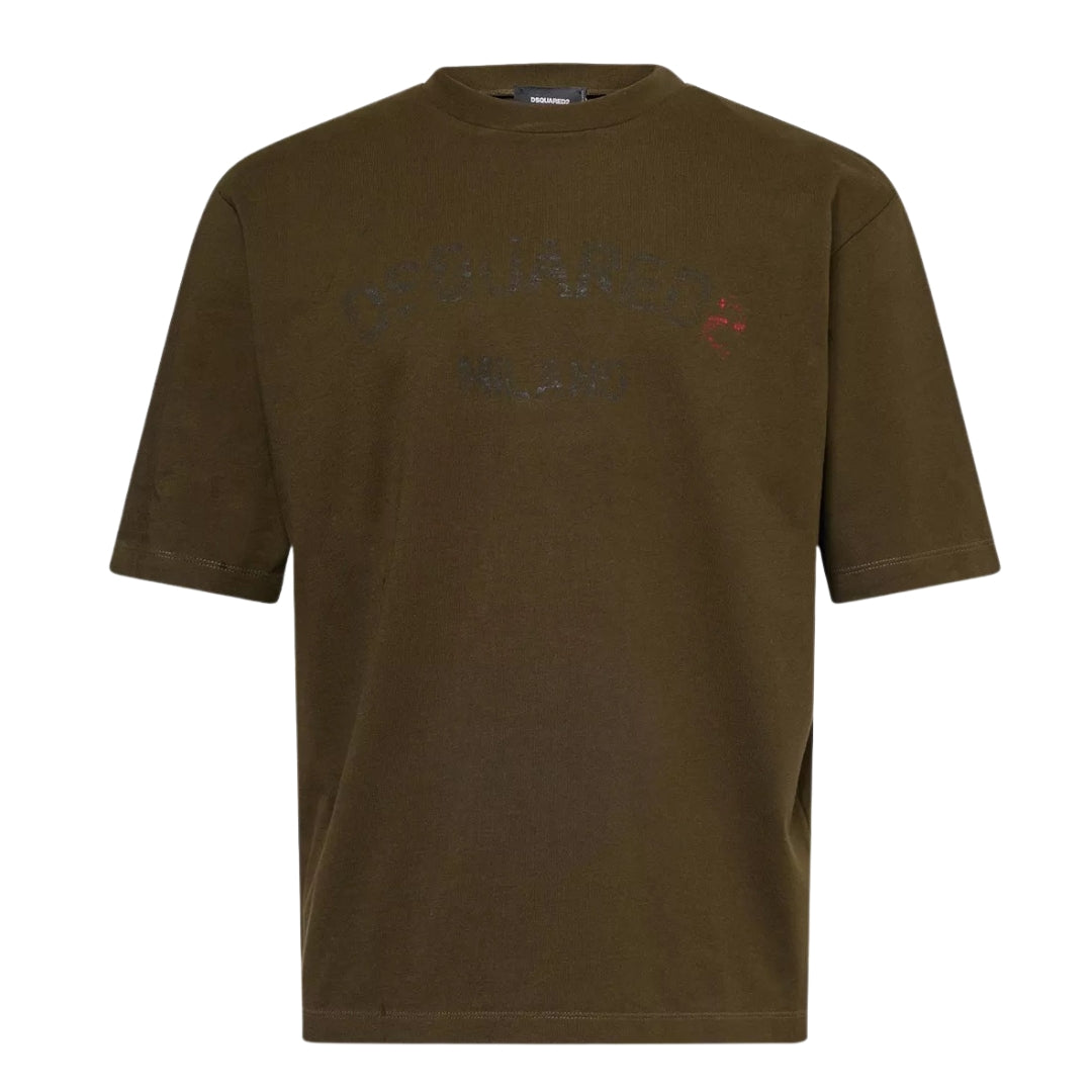 Dsquared2 Milan Logo T-Shirt Military S