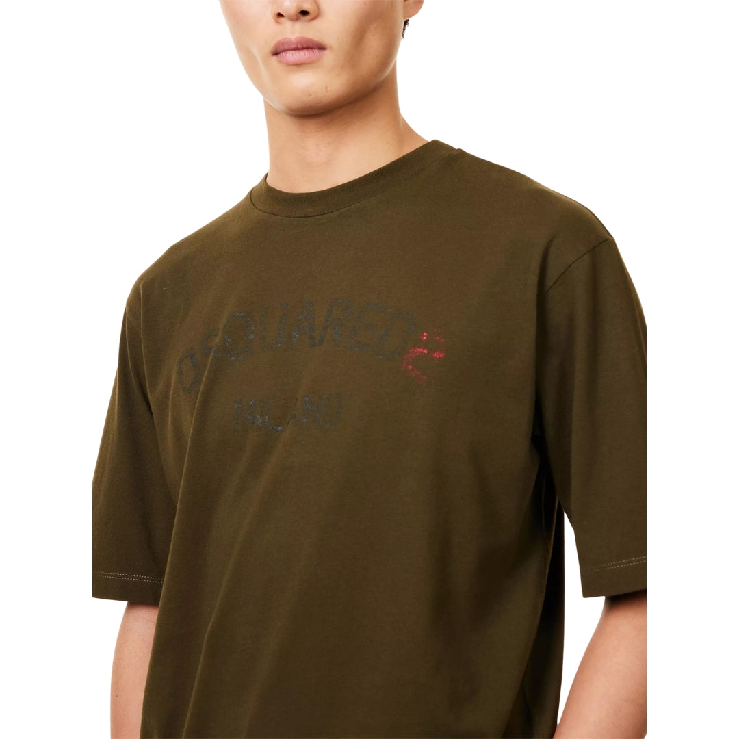 Dsquared2 Milan Logo T-Shirt Military S