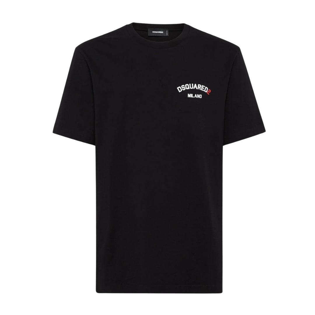 Dsquared2 Regular Fit Rubber Logo T-Shirt Black XS