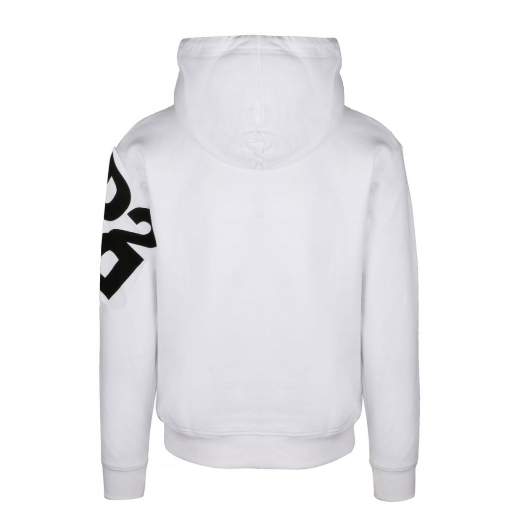 Dsquared2 Large Diagonal Mirrored Logo White Hoodie