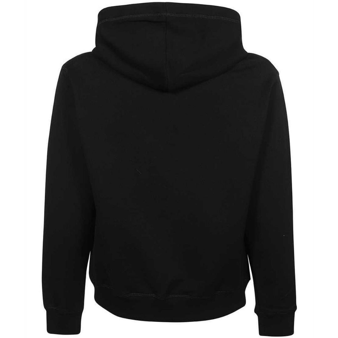 Dsquared2 Cool Fit Embossed Maple Leaf Logo Black Hoodie M
