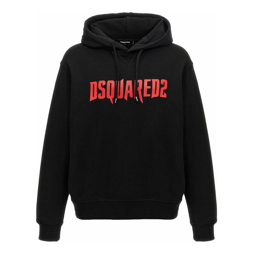 Dsquared2 Printed Hoodie Black M