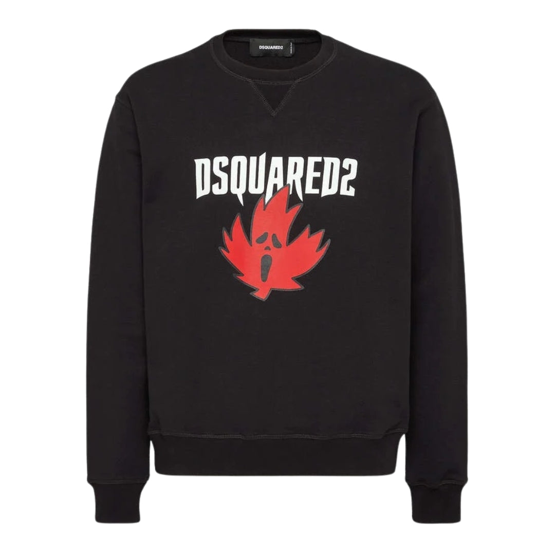 Dsquared2 Horror Maple Leaf Cool Fit Crewneck Sweatshirt Black M