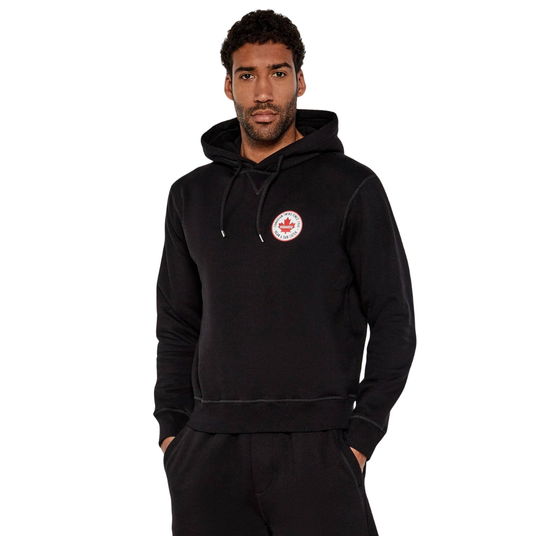 Dsquared2 Cool Fit Logo Patch Hoodie Black S
