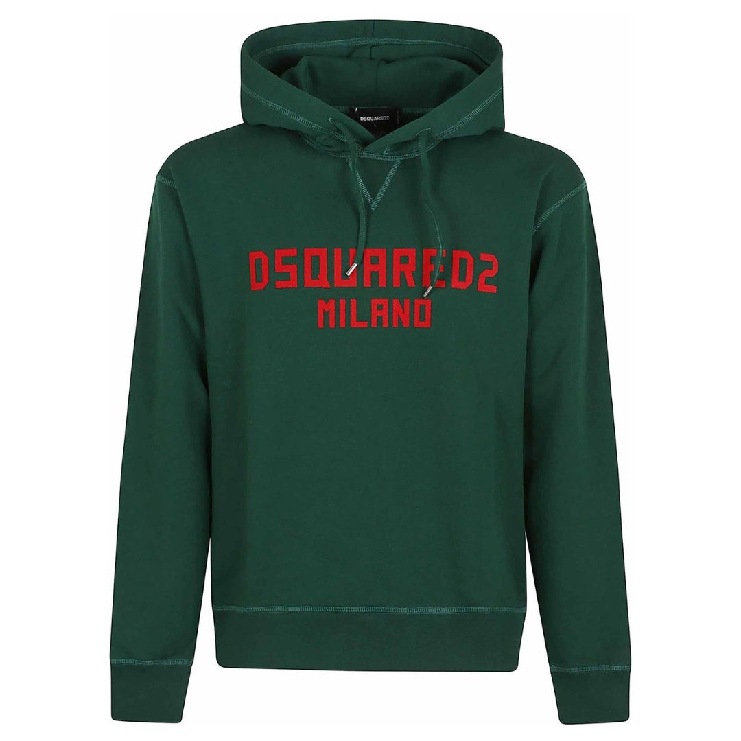 Dsquared2 Cool Fit Hoodie Green Red Print S