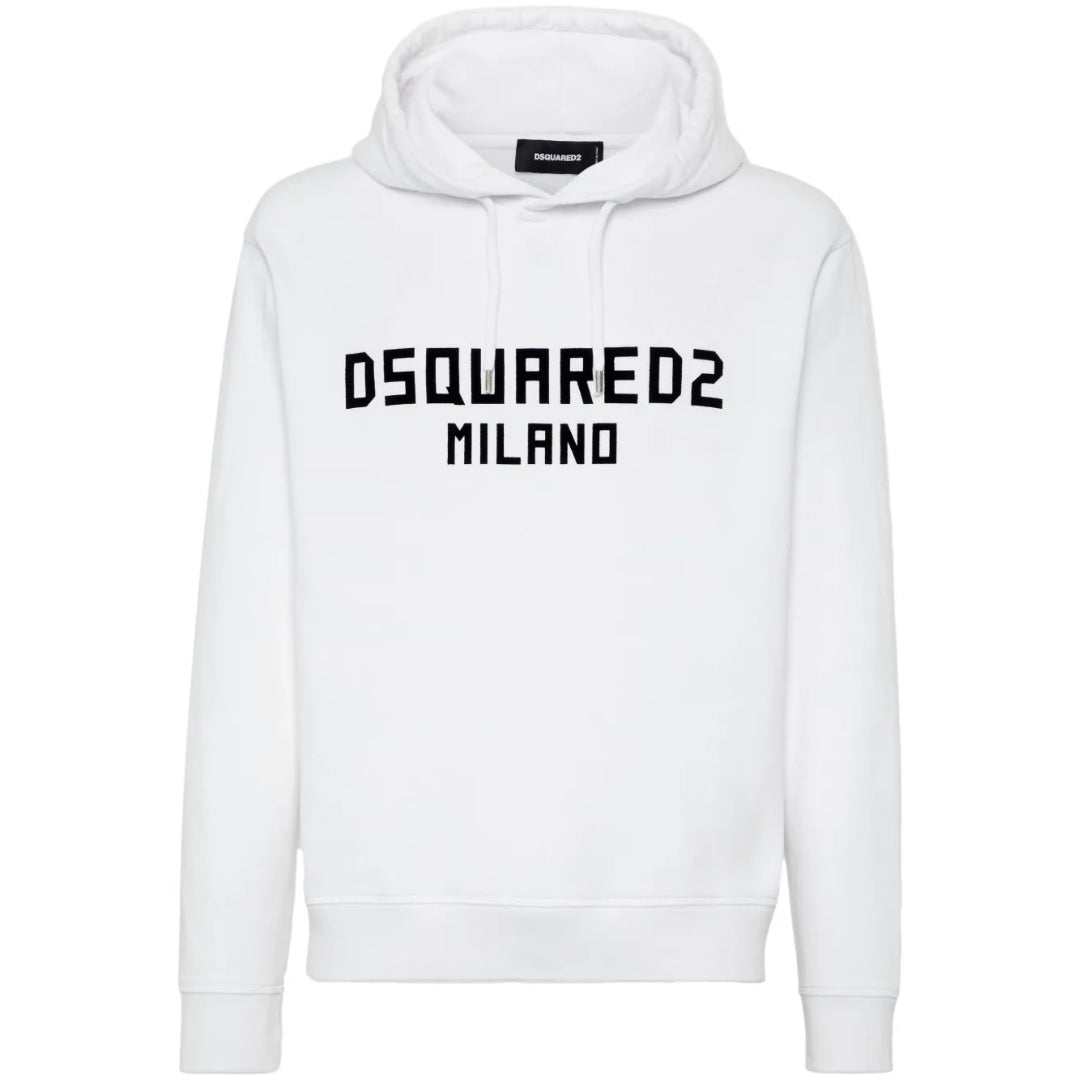Dsquared2 Cool Fit Hoodie Green Red Print White Black Print S