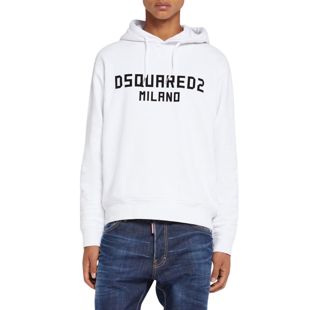 Dsquared2 Cool Fit Hoodie Green Red Print White Black Print S