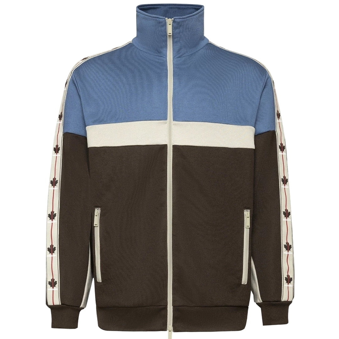 DSQUARED2 Maple Leaf Tape Blue Track Jacket M
