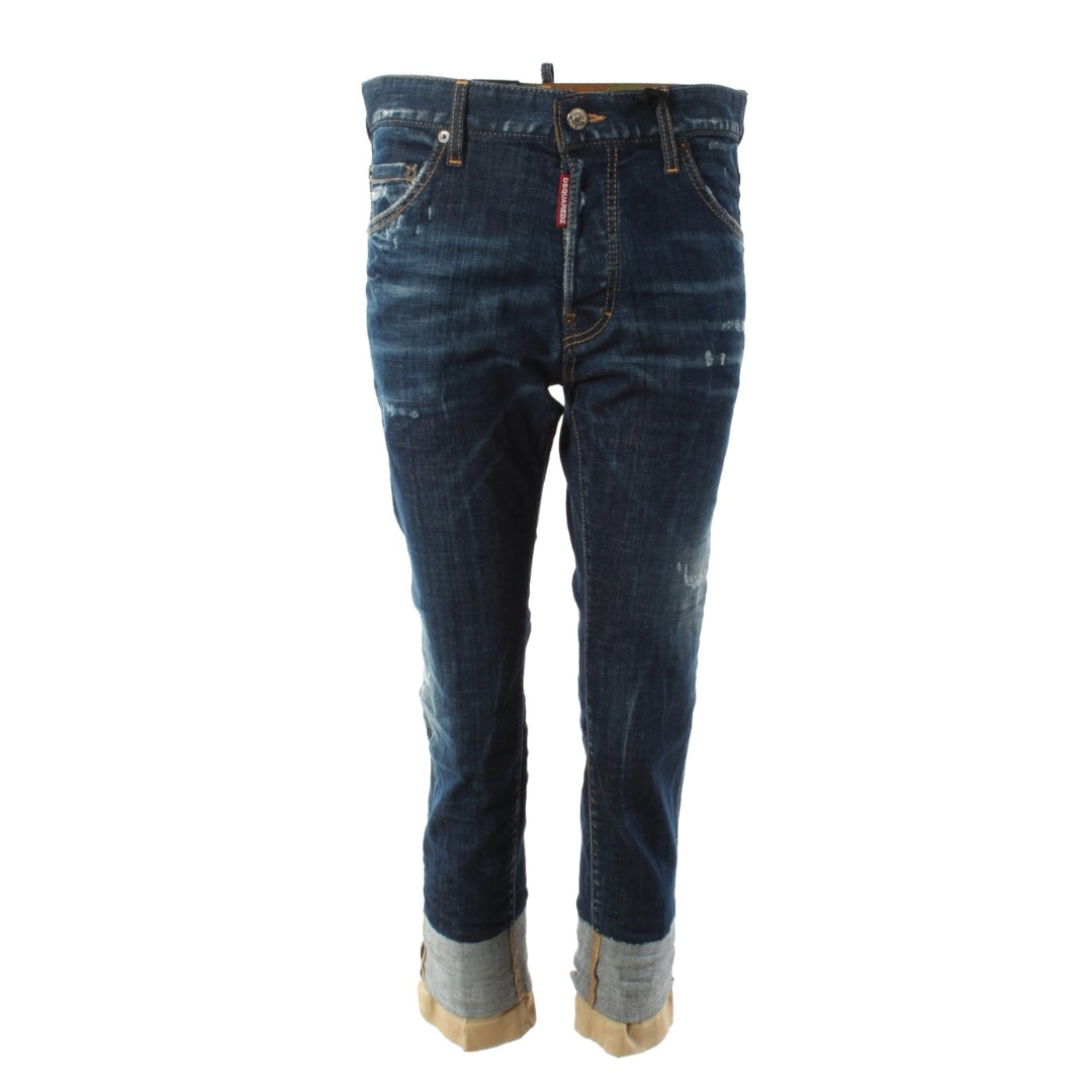 DSQUARED2 S74LB0951 S30342 COOL GUY CROPPED 470 NAVY BLUE JEANS Mens 48