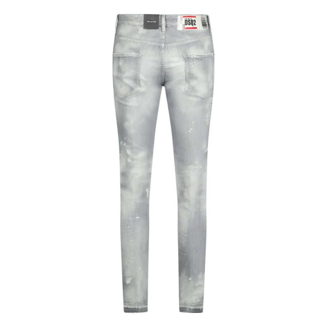Dsquared2 Grey Paint Splash Cool Guy Cropped Jeans W32 / 32L