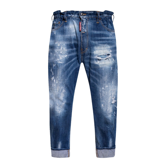 DSQUARED2 S74LB1041 S30342 BIG DEANS BROTHER JEAN 470 NAVY BLUE JEANS Mens 46