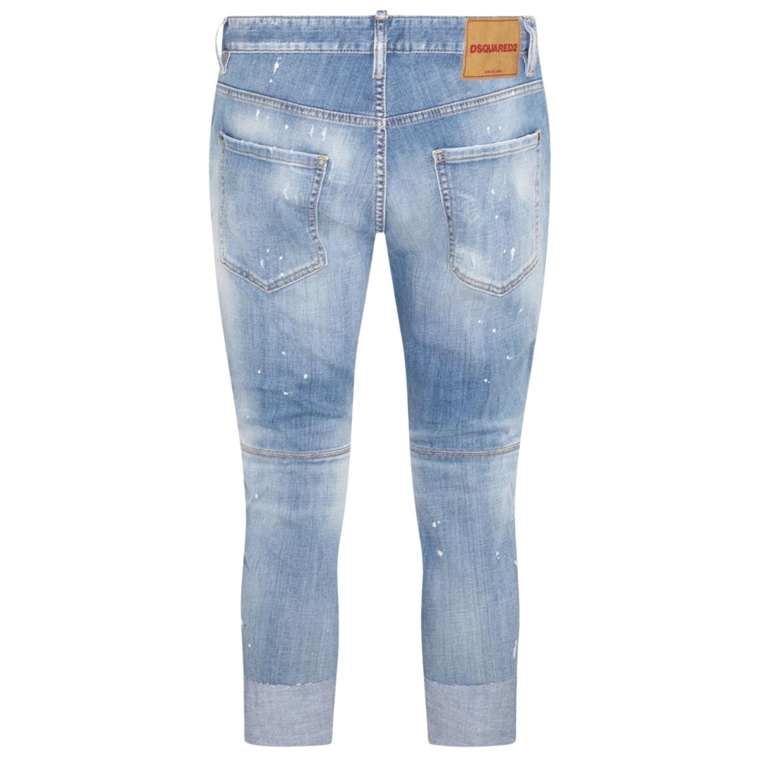 DSQUARED2 Sailor Jean Destroyed Reinforced Denim Blue Jeans W28
