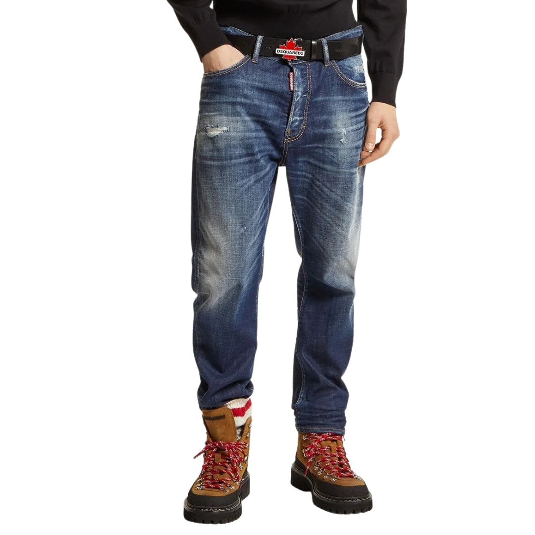 Dsquared2 Dark Desert Wash Bro Jeans Navy Blue W32