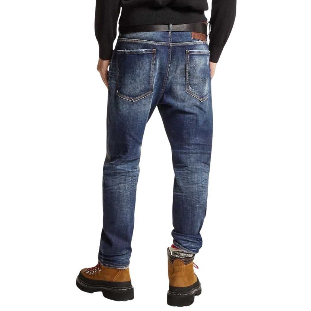 Dsquared2 Dark Desert Wash Bro Jeans Navy Blue W32