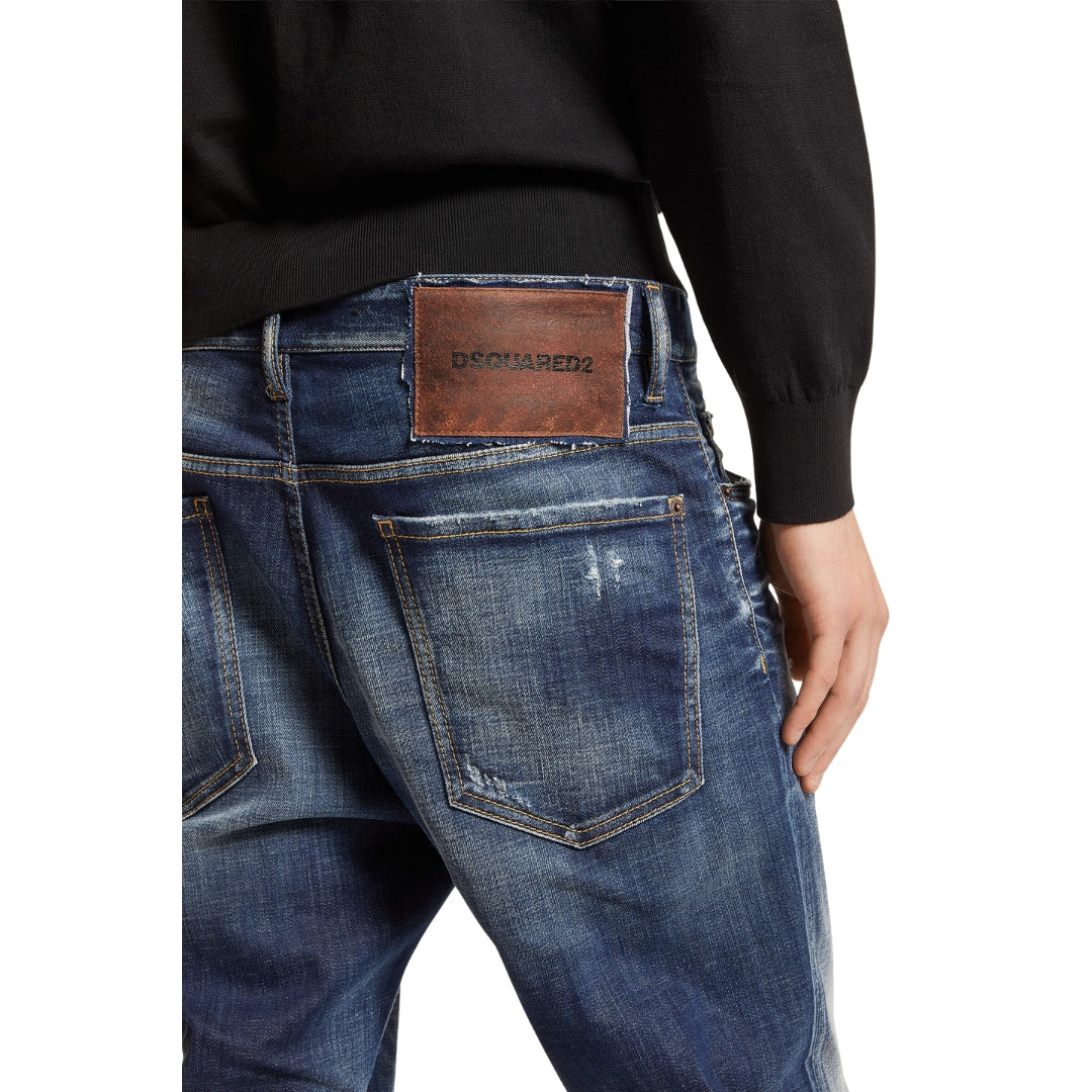 Dsquared2 Dark Desert Wash Bro Jeans Navy Blue W32