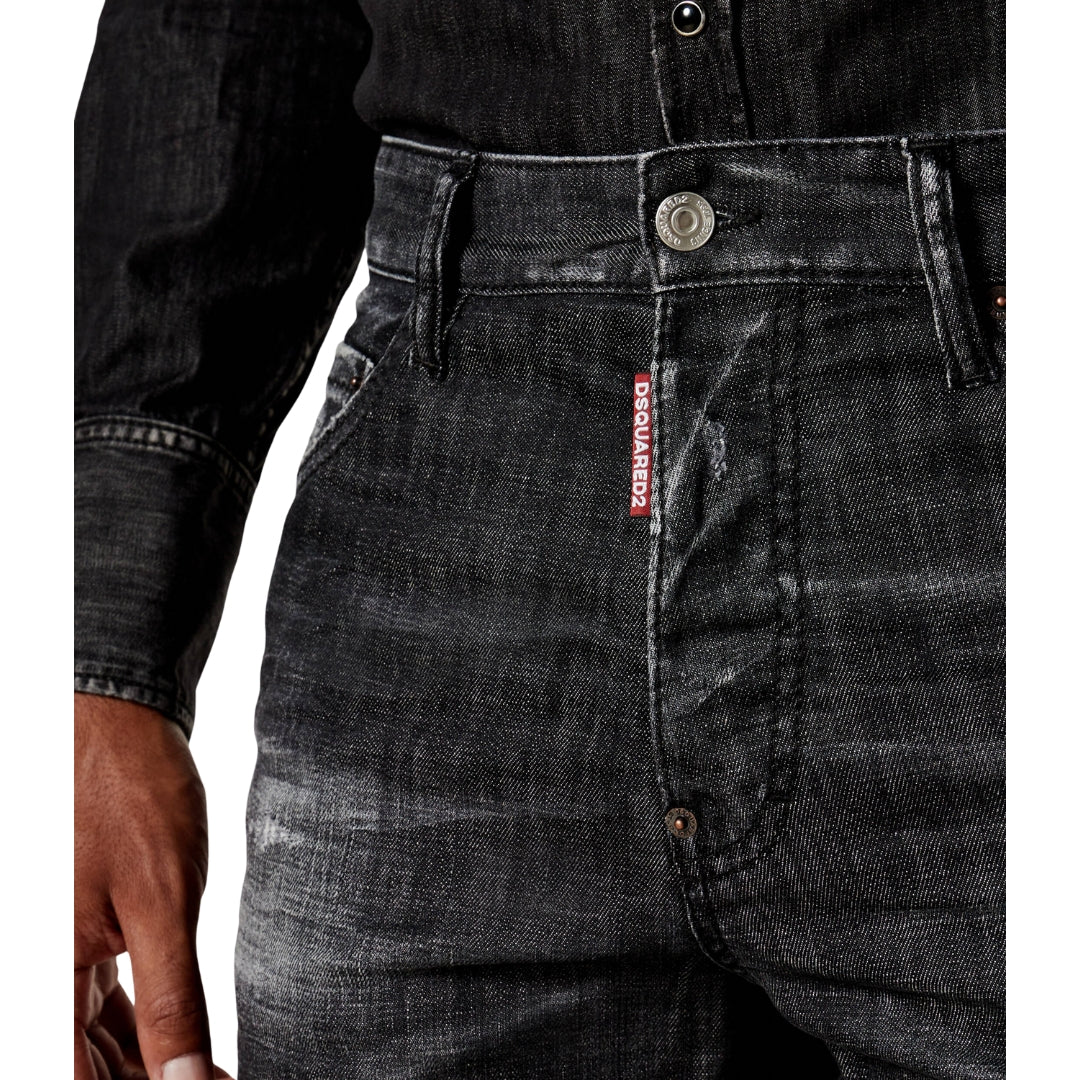 Dsquared2 Black Easy Wash Cool Guy Jeans Black W28
