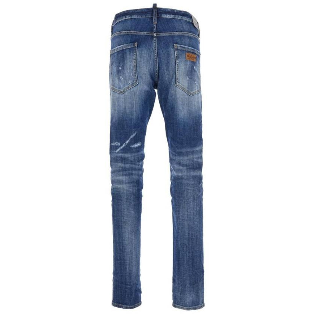 Dsquared2 Distressed Slim-Cut Jeans Navy Blue W32