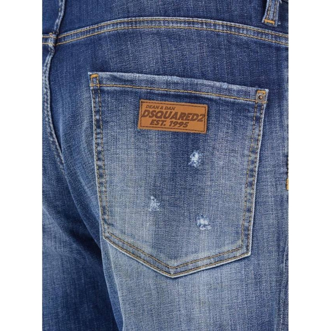 Dsquared2 Distressed Slim-Cut Jeans Navy Blue W32