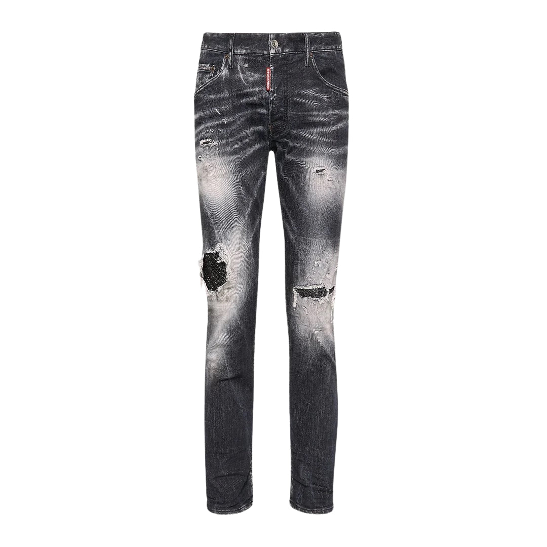 Dsquared2 Black Jet Set Wash Skater Jeans W32