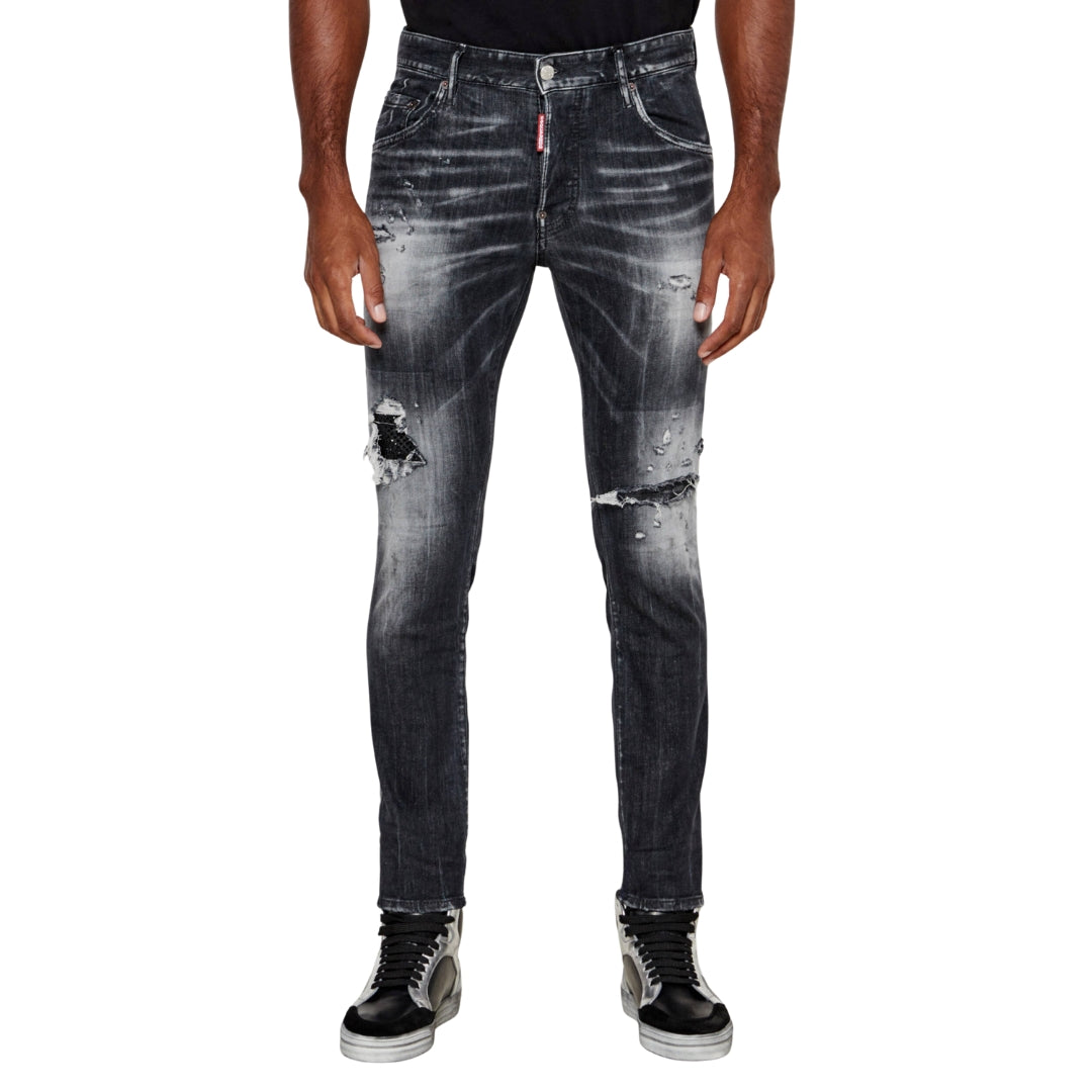 Dsquared2 Black Jet Set Wash Skater Jeans W32