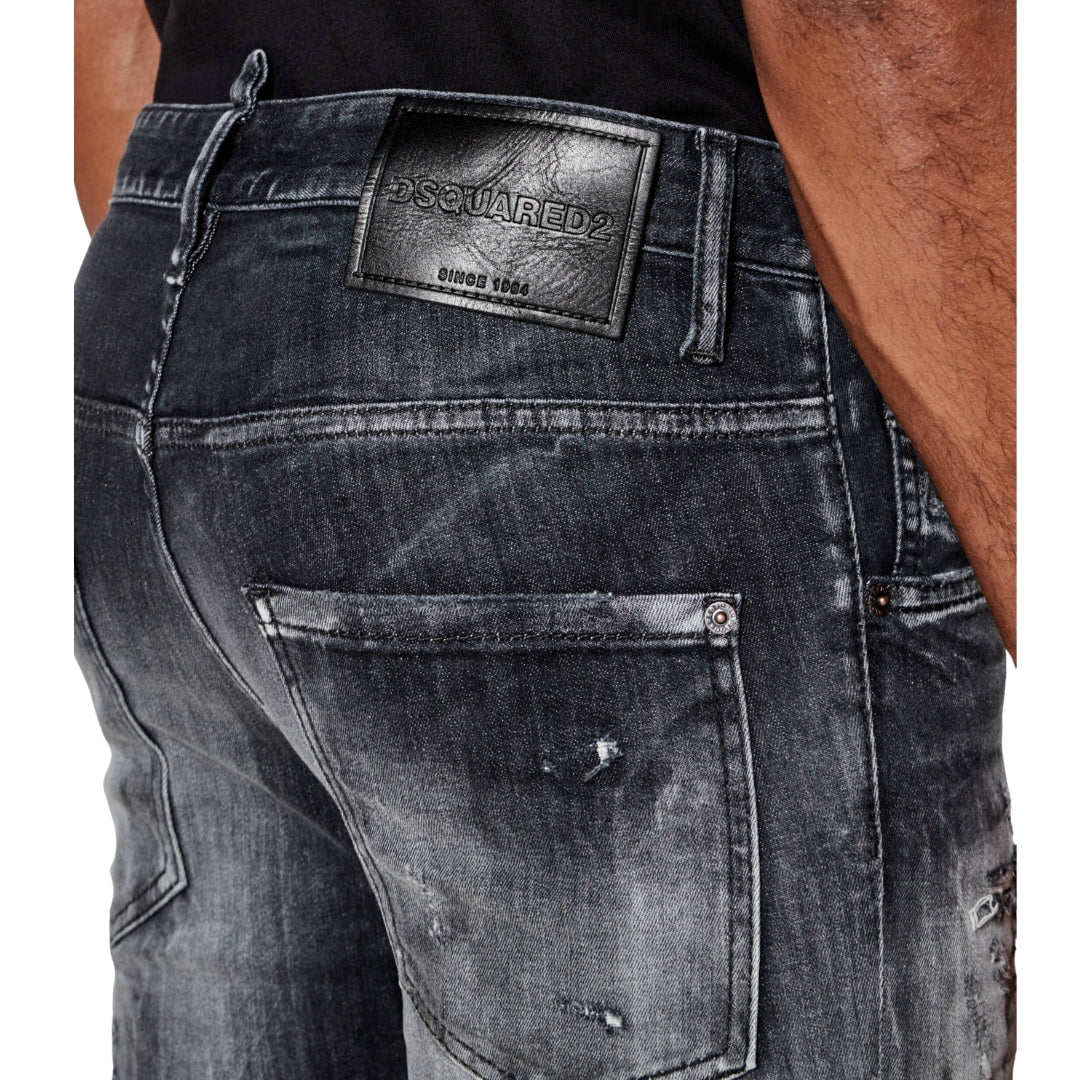 Dsquared2 Black Jet Set Wash Skater Jeans W32