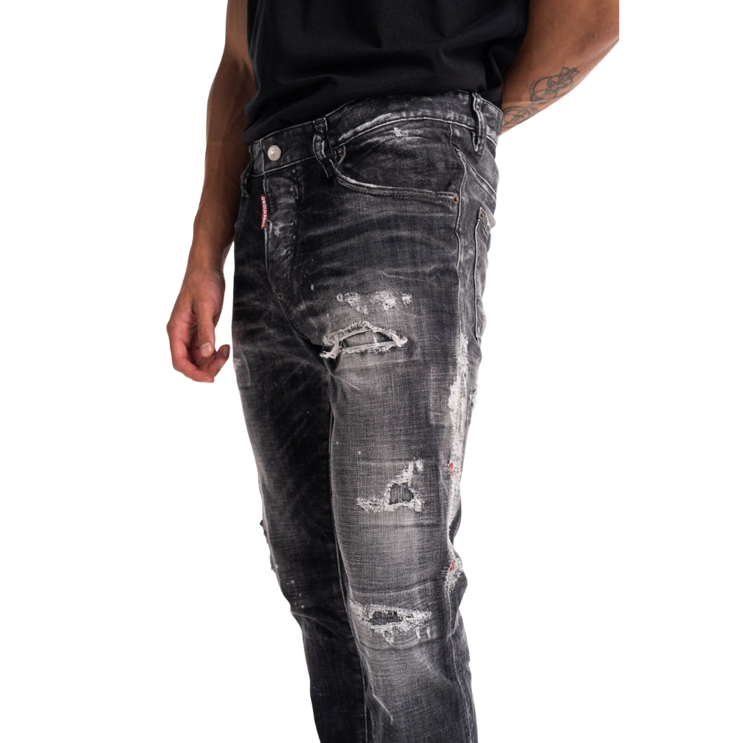 Dsquared2 Rocky Mountains Wash Skater Jeans Black W28