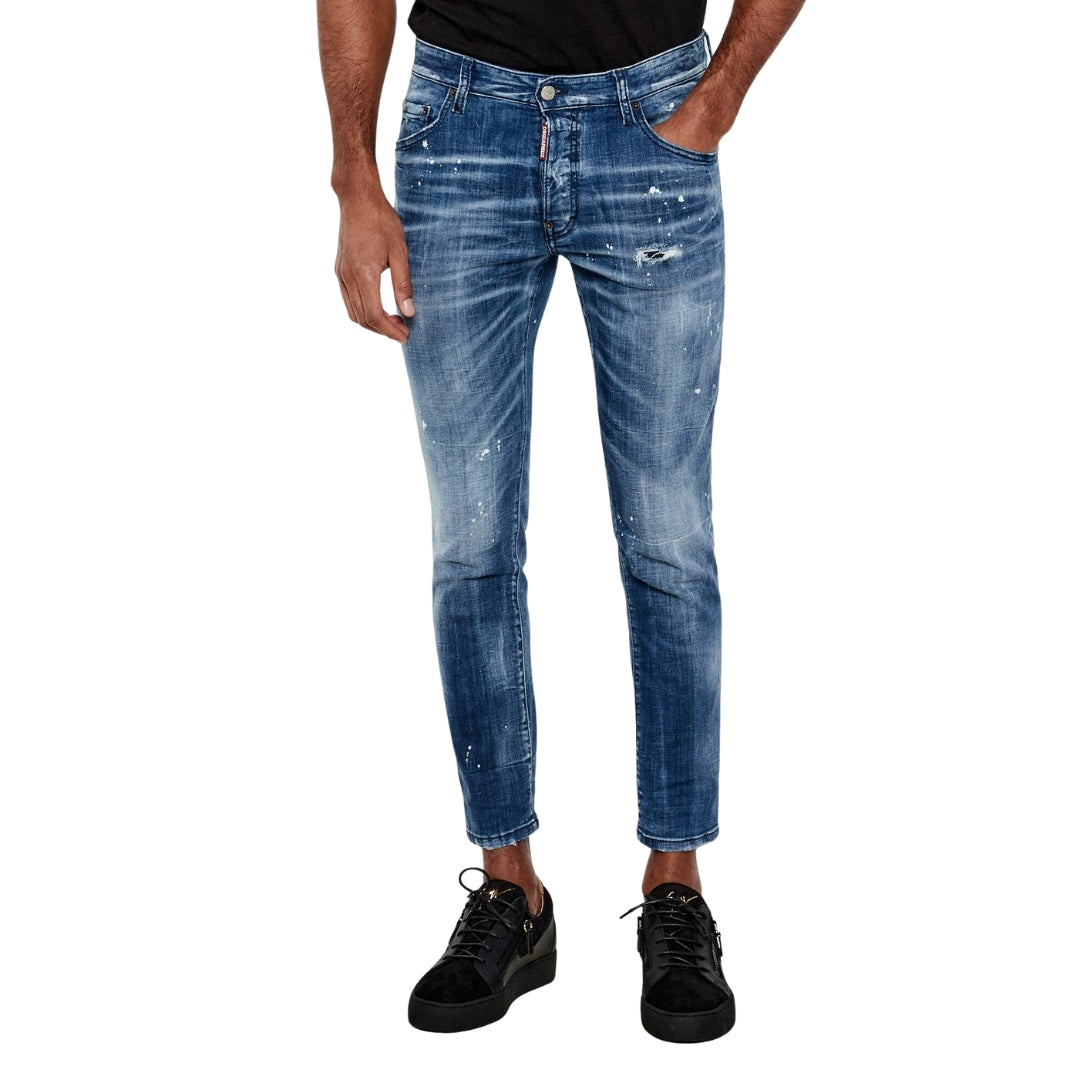 Dsquared2 Filo Wash Skater Jeans Navy Blue W26