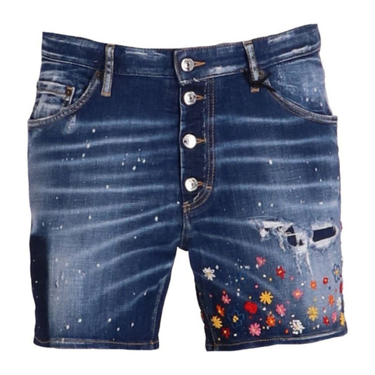 Dsquared2 Dan Commando Short Dark Blue Denim Shorts W34